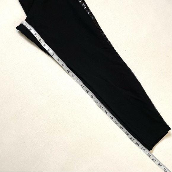 Torrid Platinum Tuxedo Legging - Ponte Sequin Stripe Black Sz 1X - Picture 12 of 13